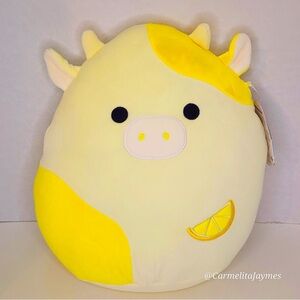 DAGMAR 🍋🐄 FTM Yellow Lemon Cow Original Squishmallow By Kellytoy NWT